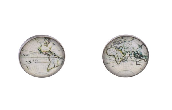 World Map Cufflinks