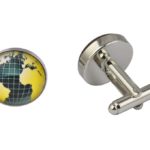 World Map Grid Cufflinks