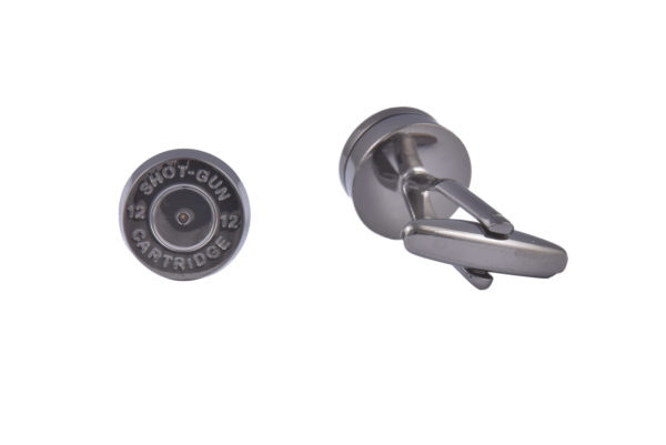 Shotgun Cartridge Pellet Silver Cufflinks