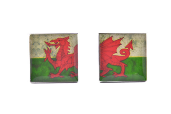 Wales Distressed Flag Cufflinks
