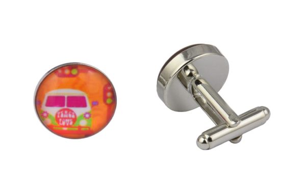 Peace Campervan Cufflinks
