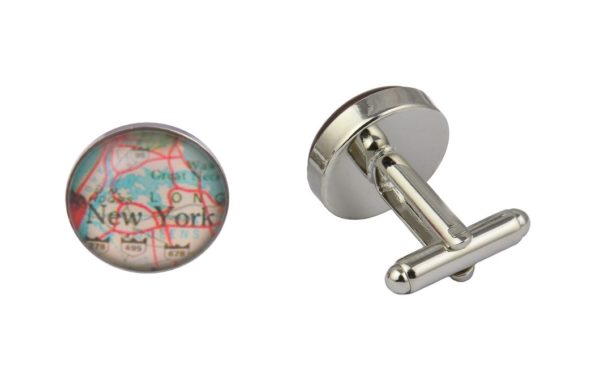 New York Map Cufflinks