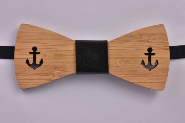 Wooden Bow Tie Anchors Large