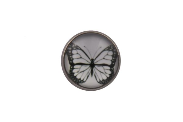 White Butterfly Lapel Pin