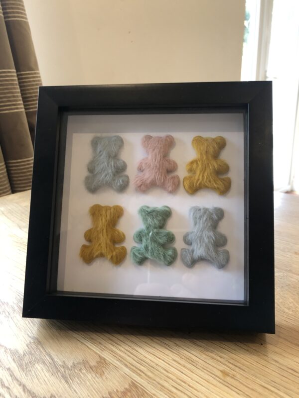 Furry Teddy Bear Frame Art